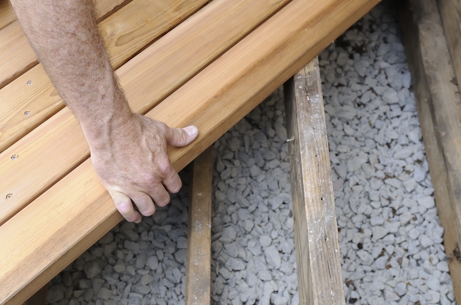 Installing,New,Deck