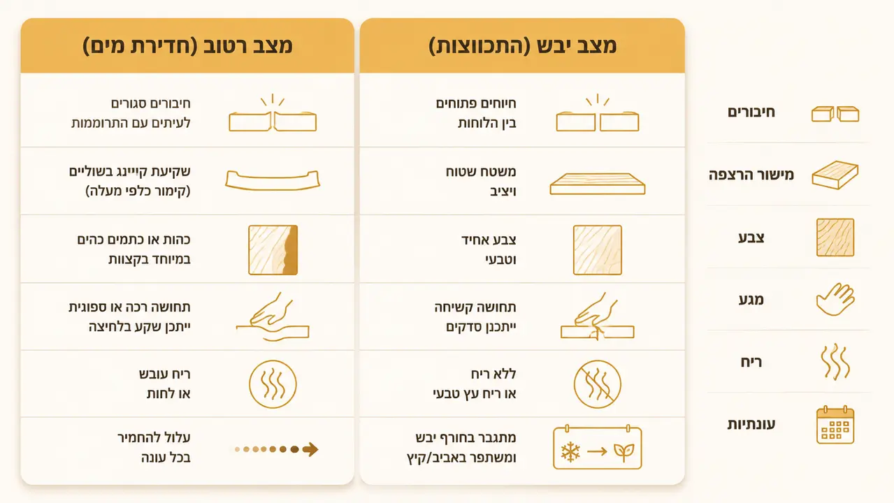 יובש או רטיבות: איך מבדילים בלי לפרק כלום