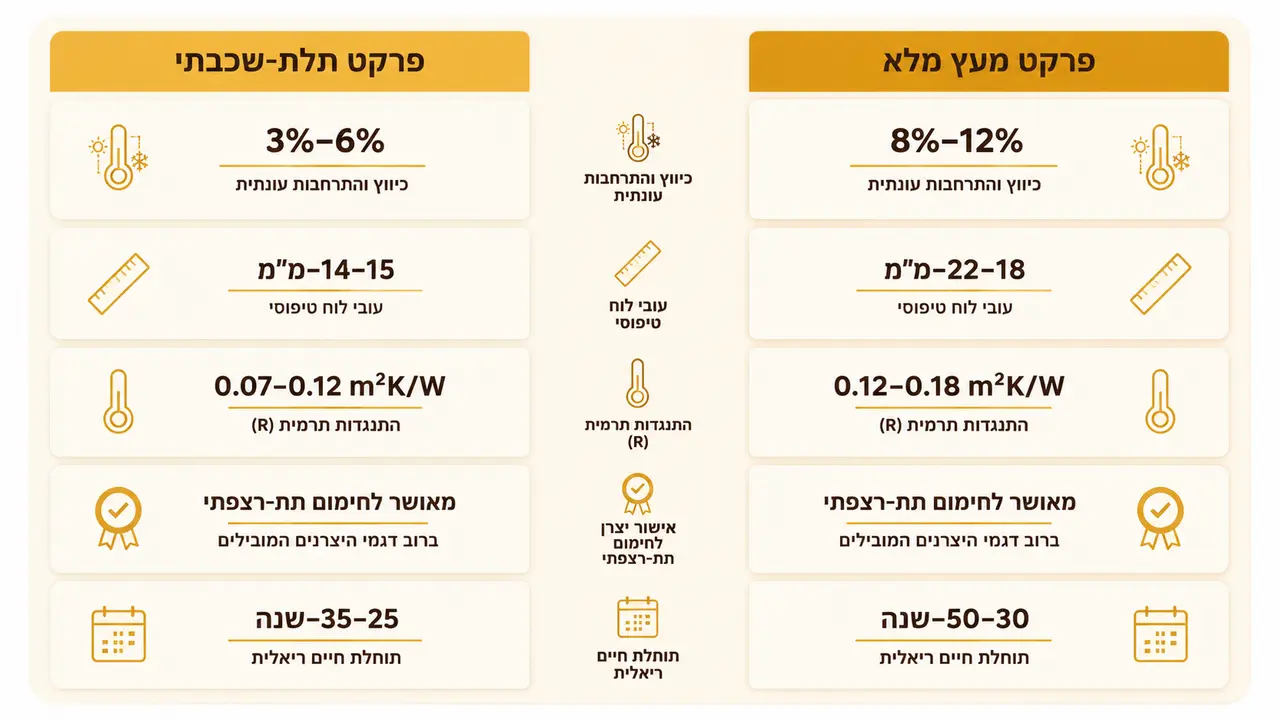 טבלת השוואה: מהונדס מול גושני מעל חימום